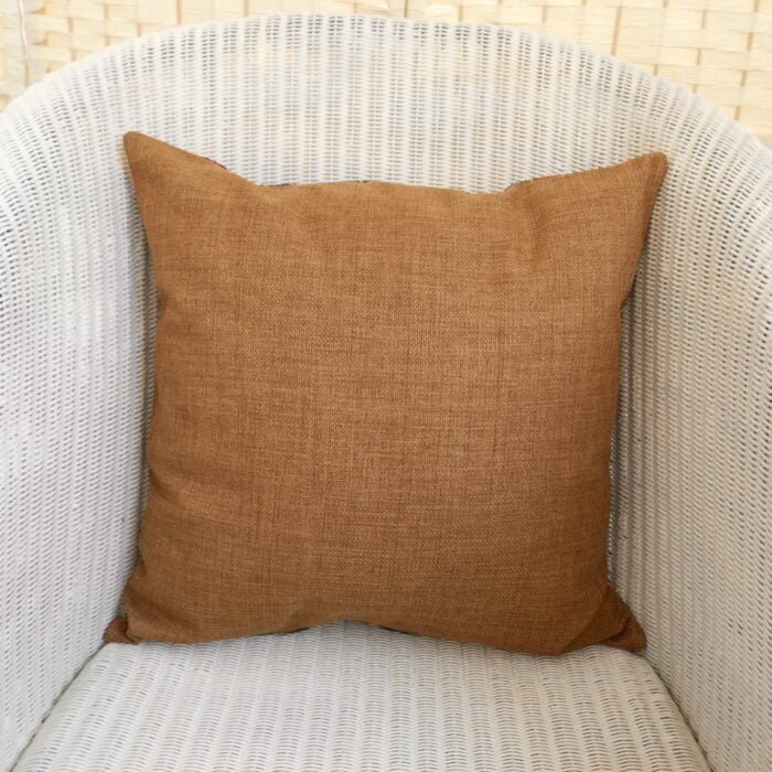Tapestry Cushion: Gothic design / Gold reverse - Image 4