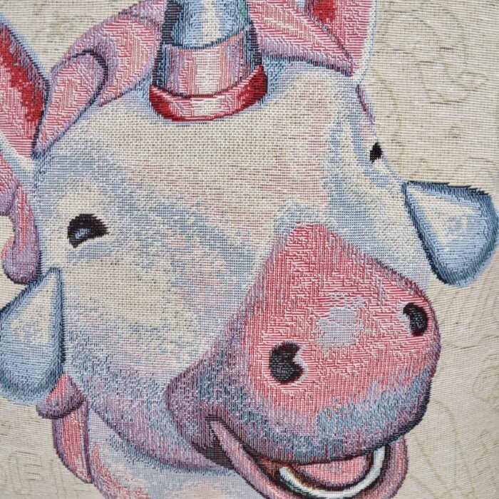 Cushion 43cm: Tapestry Unicorn design Throw Pillow - Image 3
