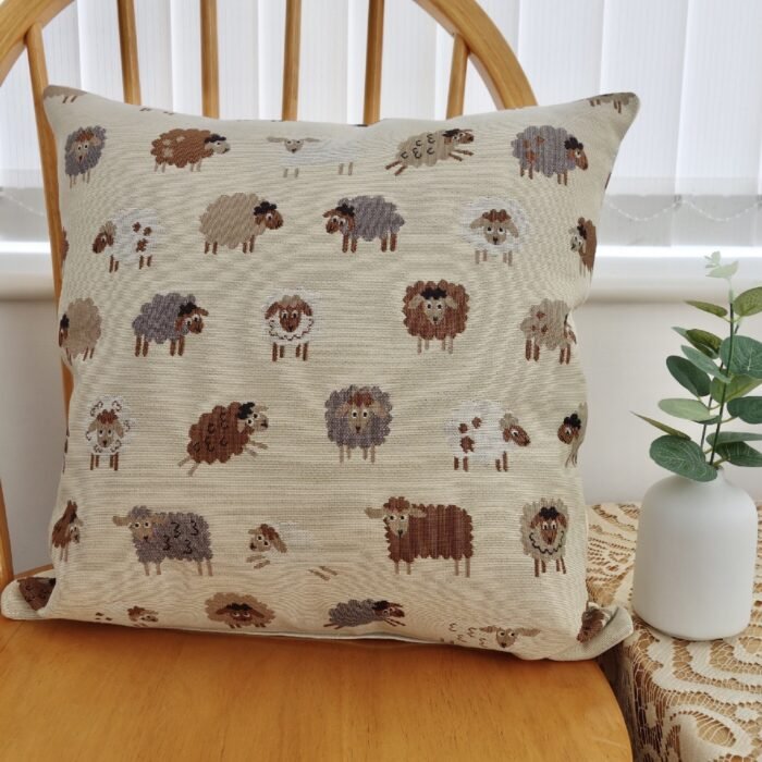 Tapestry Cushion 43cm: Sheep design