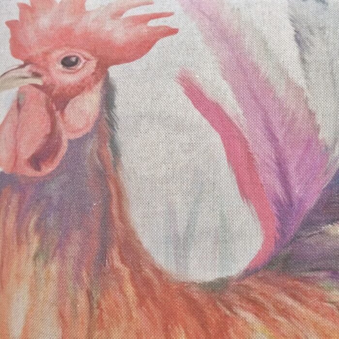 Decorative Cushion 43cm: Cockerel Throw Pillow - Image 3