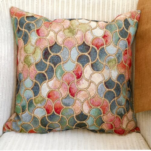 Tapestry Cushion: Gothic design / Gold reverse