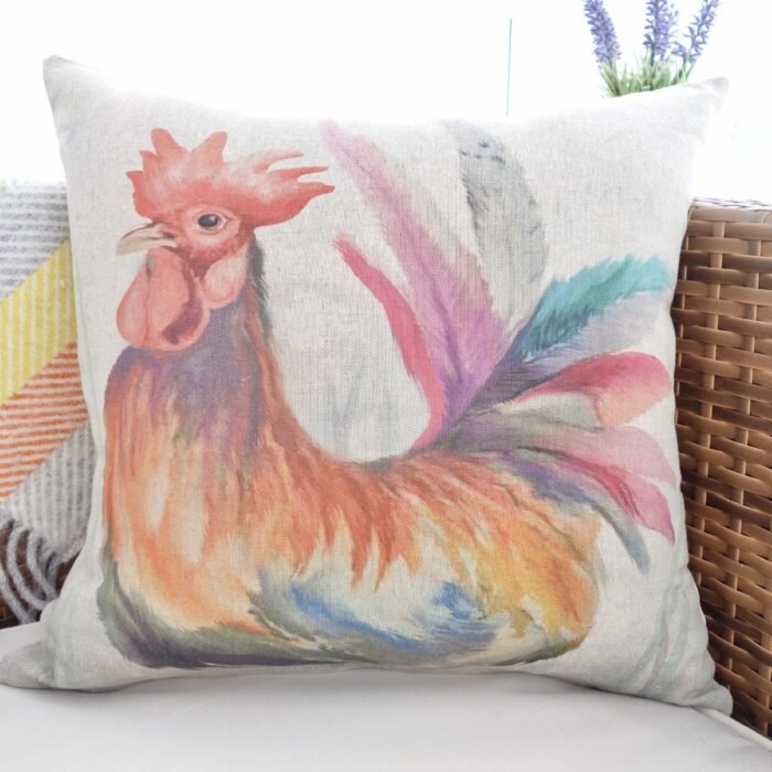 Decorative Cushion 43cm: Cockerel Throw Pillow - Image 2