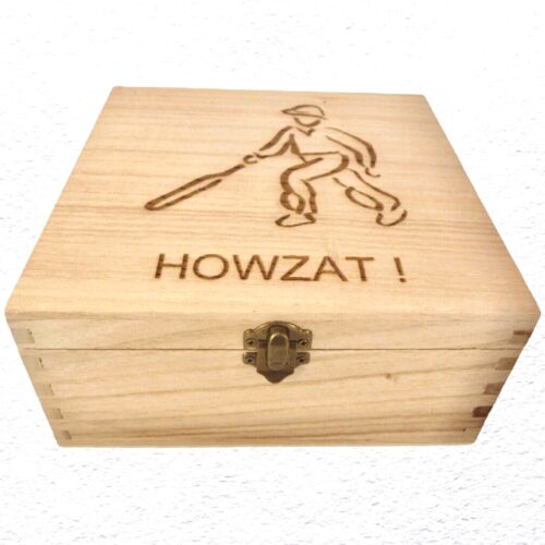 Decorated Wooden Keepsake, Trinket, Jewellery Box 20cm: Cricket