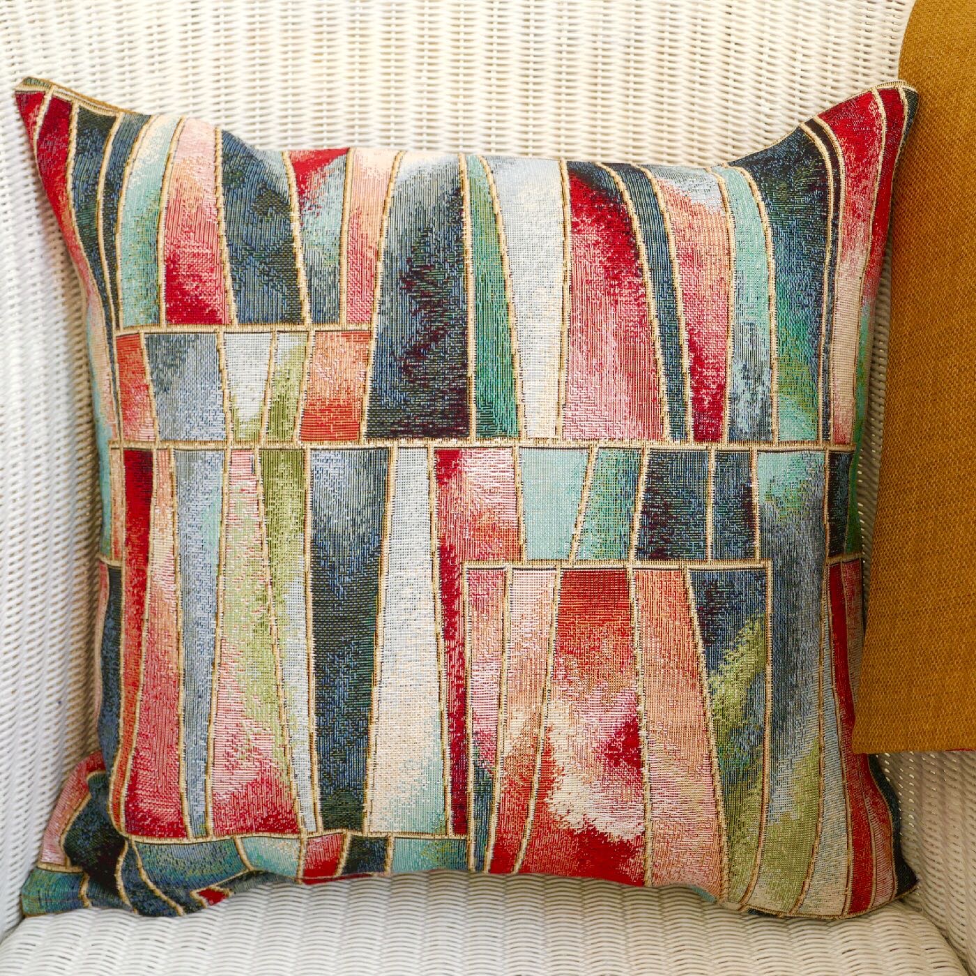 Tapestry Scatter Cushion, Shards design / Gold reverse