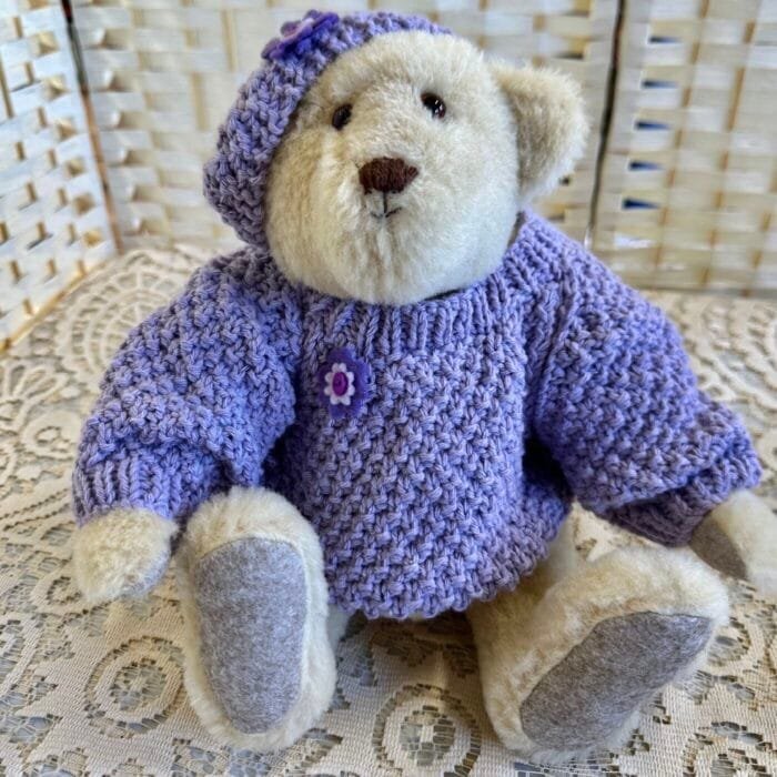 Collectable Artist Bear - Rose: 35cm in Cream Helmbold Wool - Image 3