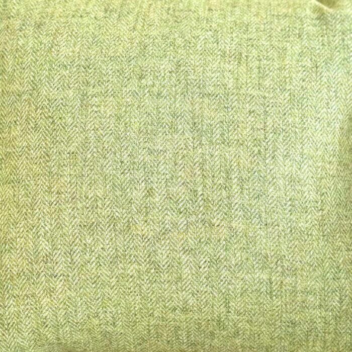 Wool Tweed Cushion, 46cm Lime Green with Fawn - Image 3