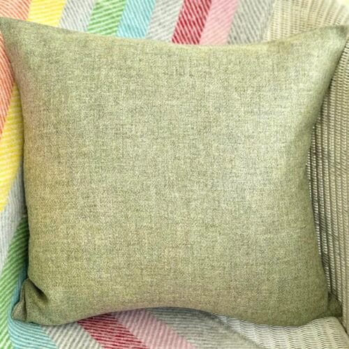 Wool Tweed Cushion, 46cm Sage