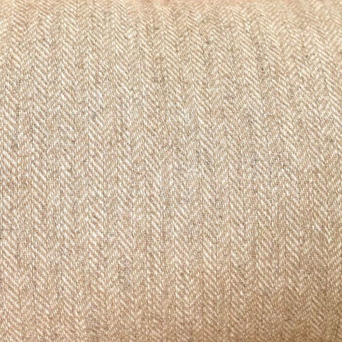 Wool Tweed Cushion, 46x30cm Beige - Image 3