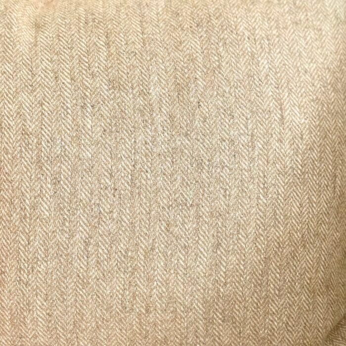 Wool Tweed Cushion, 46cm Beige - Image 3