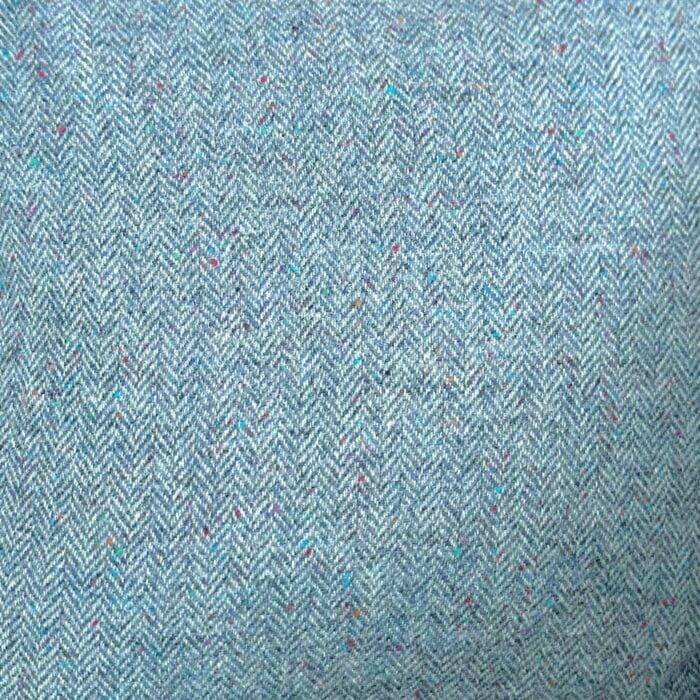 Wool Tweed Cushion, 46cm Blue - Image 3
