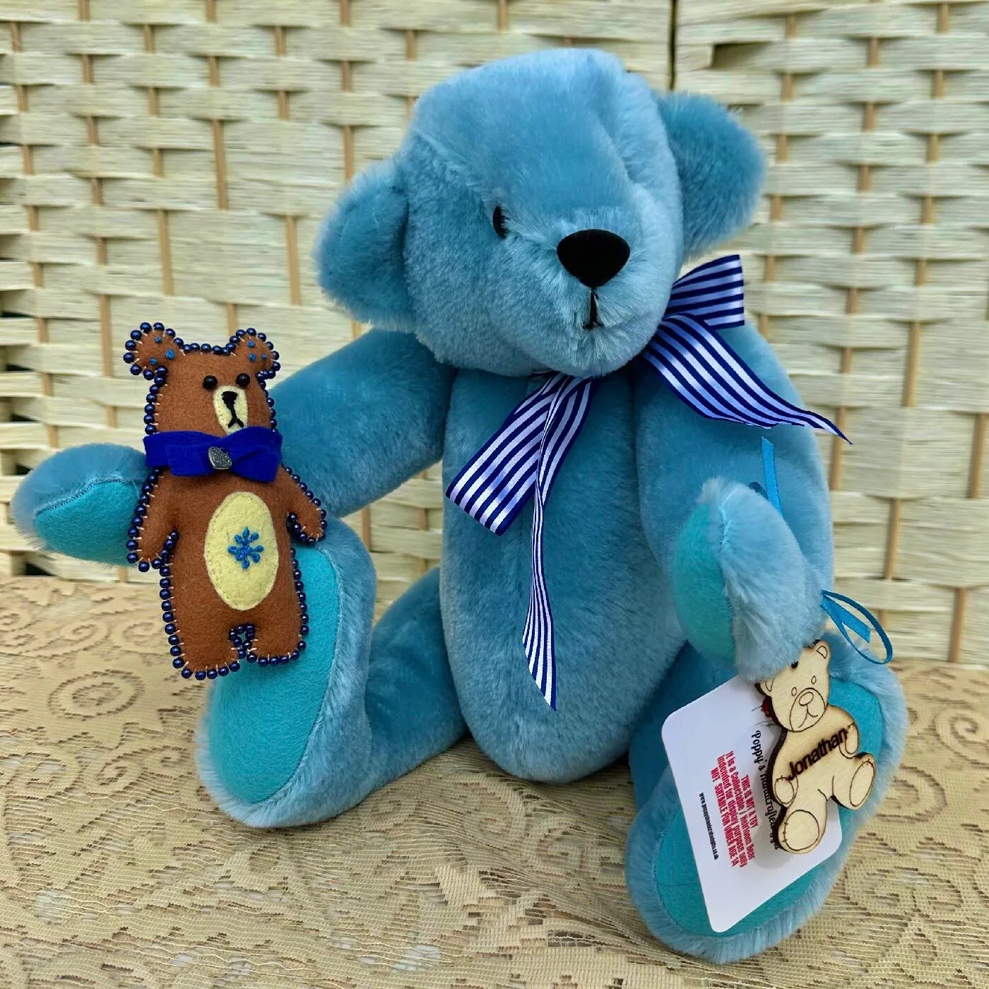 Jonathan: Mohair Artist Bear 42cm. Collectable OOAK Teddy Bear.