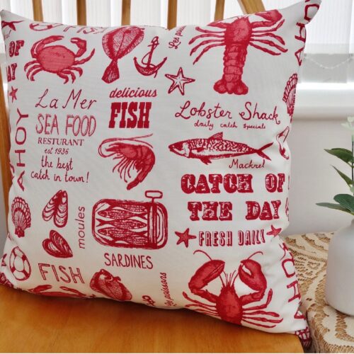 Seafood: Scatter Cushion 43cm, with pad