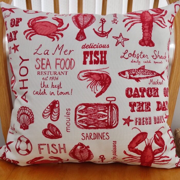 Seafood: Scatter Cushion 43cm, with pad - Image 2