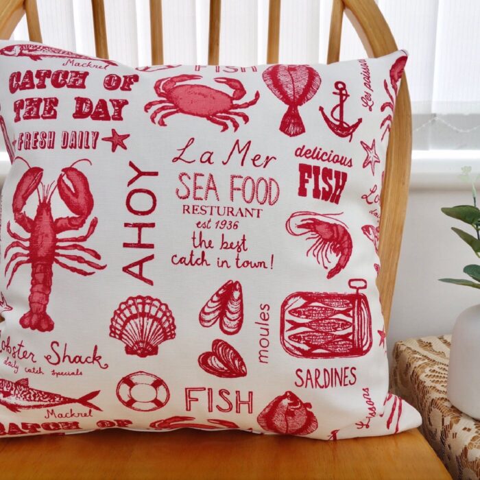 Seafood: Scatter Cushion 43cm, with pad - Image 3