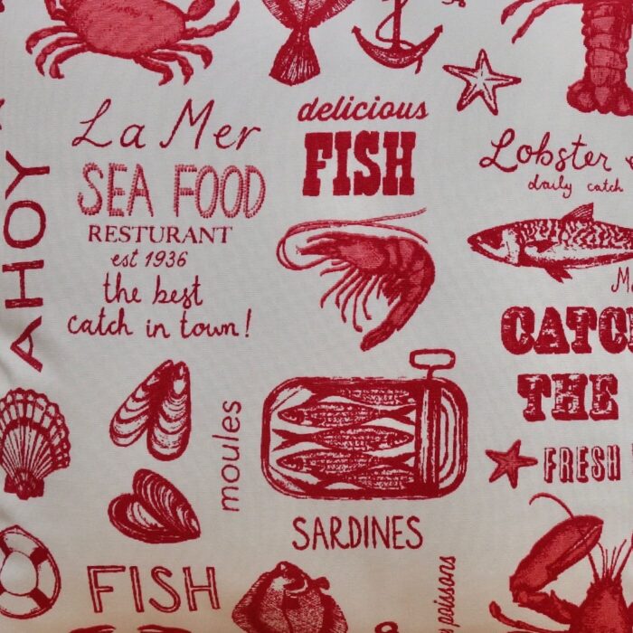 Seafood: Scatter Cushion 43cm, with pad - Image 4