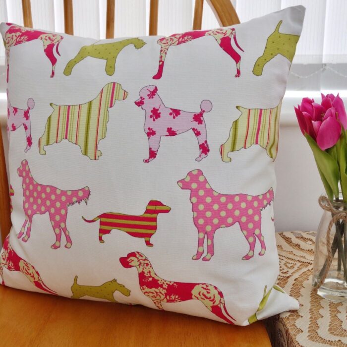 Pink Dogs: Scatter Cushion 43cm, with pad