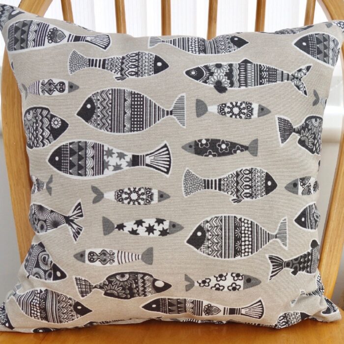 Fish: Sofa Pillow 17”(43cm) Square Decorative Feature Cushion - Image 2