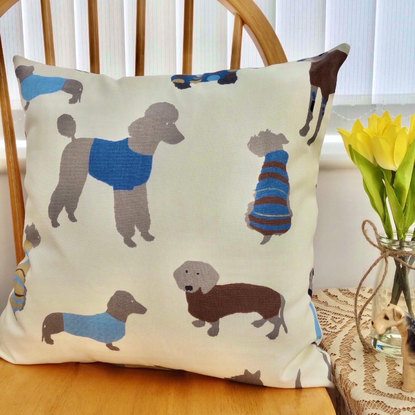 Scatter Cushion / Throw Pillow 43cm: Dressed Dogs