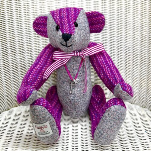 Harris Tweed Artist Bear: Rory, Collectable Teddy Bear 33cm