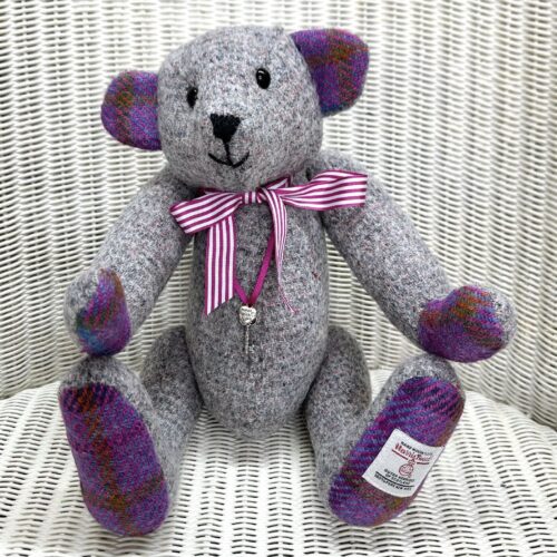 Harris Tweed Artist Bear: Angus, Collectable Teddy Bear 33cm