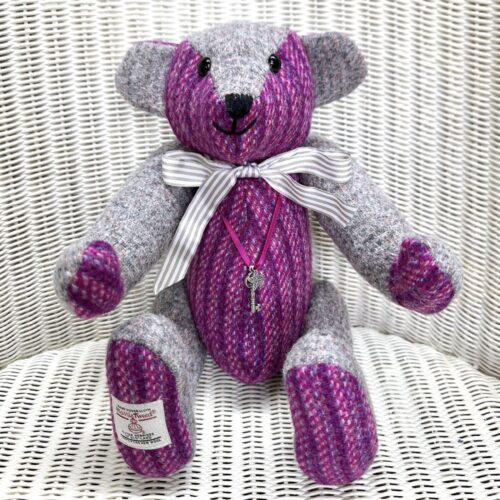 Harris Tweed Artist Bear: Finlay, Collectable Teddy Bear 33cm