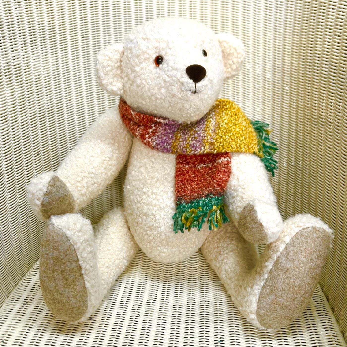 Arthur: Collectable Artist Bear 50cm, in Cream Boucle fabric