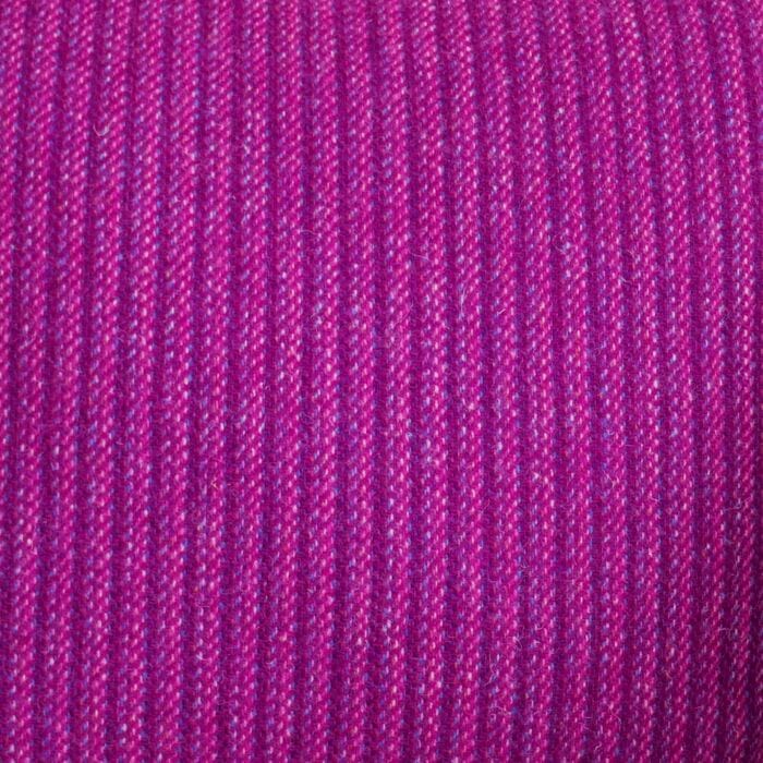 Harris Tweed Cushion 19”(48cm) Cerise Stripe double sided - Image 3