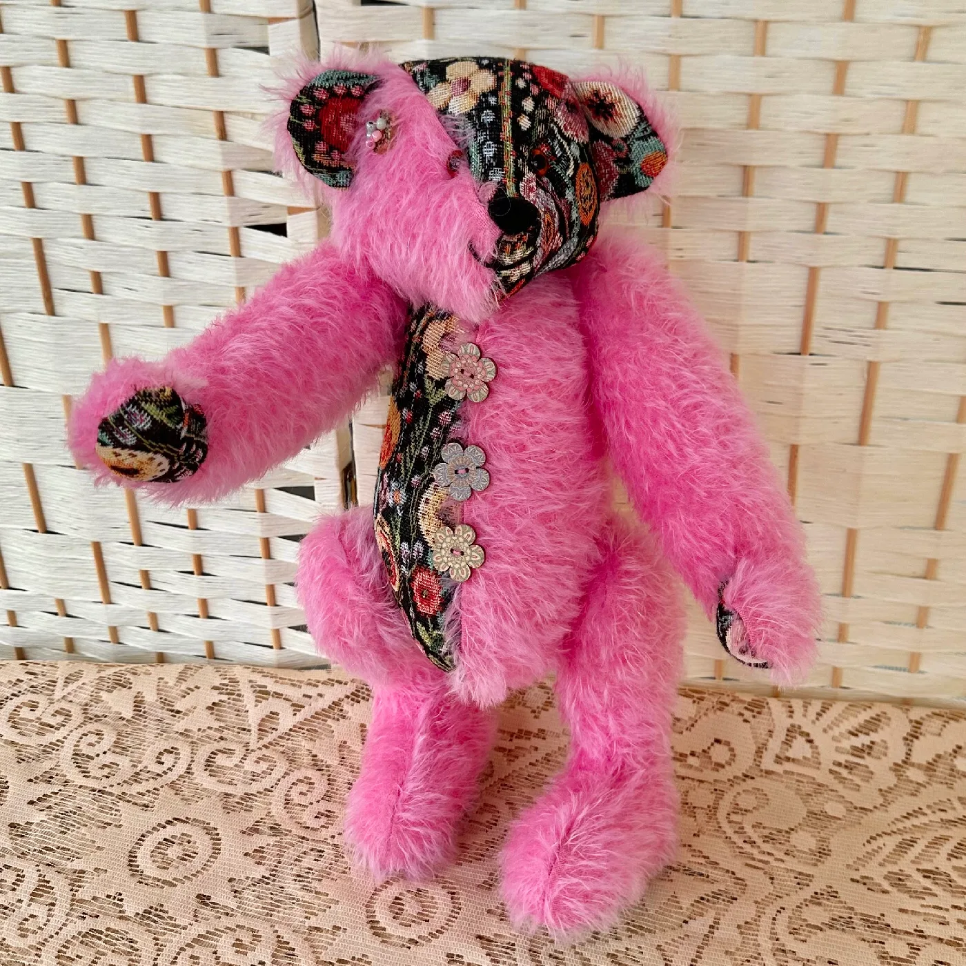 Collectable Artist Bear: Phoebe, Handmade Mohair Bear 40cm - Image 5